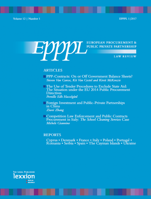 В журналі EPPPL опублікована стаття Ірини Запатріної та Анни Шатковської “Recent Developments in PPP Legislation in Ukraine” &#8211; Journal: EPPPL &#8211; Issue: 1/2017