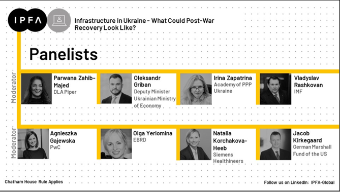 IPFA Webinar  “Infrastructure in Ukraine – What Could Post-War Recovery Look Like?”